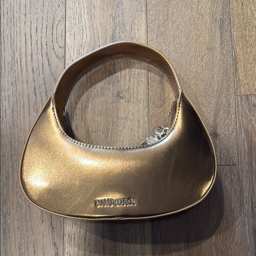 Steve Madden Bronze Gold Mini Bag with Crescent Shape
